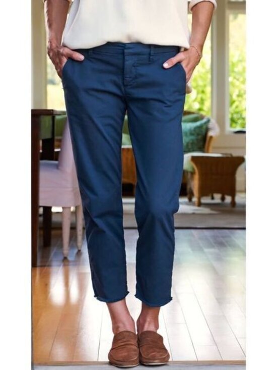 Frank & Eileen Pants - Frank & Eileen Navy Ankle-Length Wicklow Pants